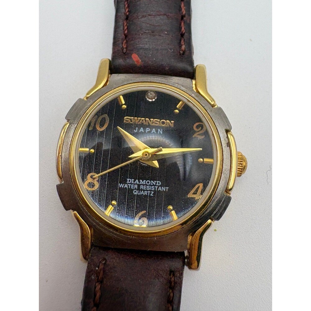 Vintage Swanson Japan Diamond Quartz Watch 9N88-0060